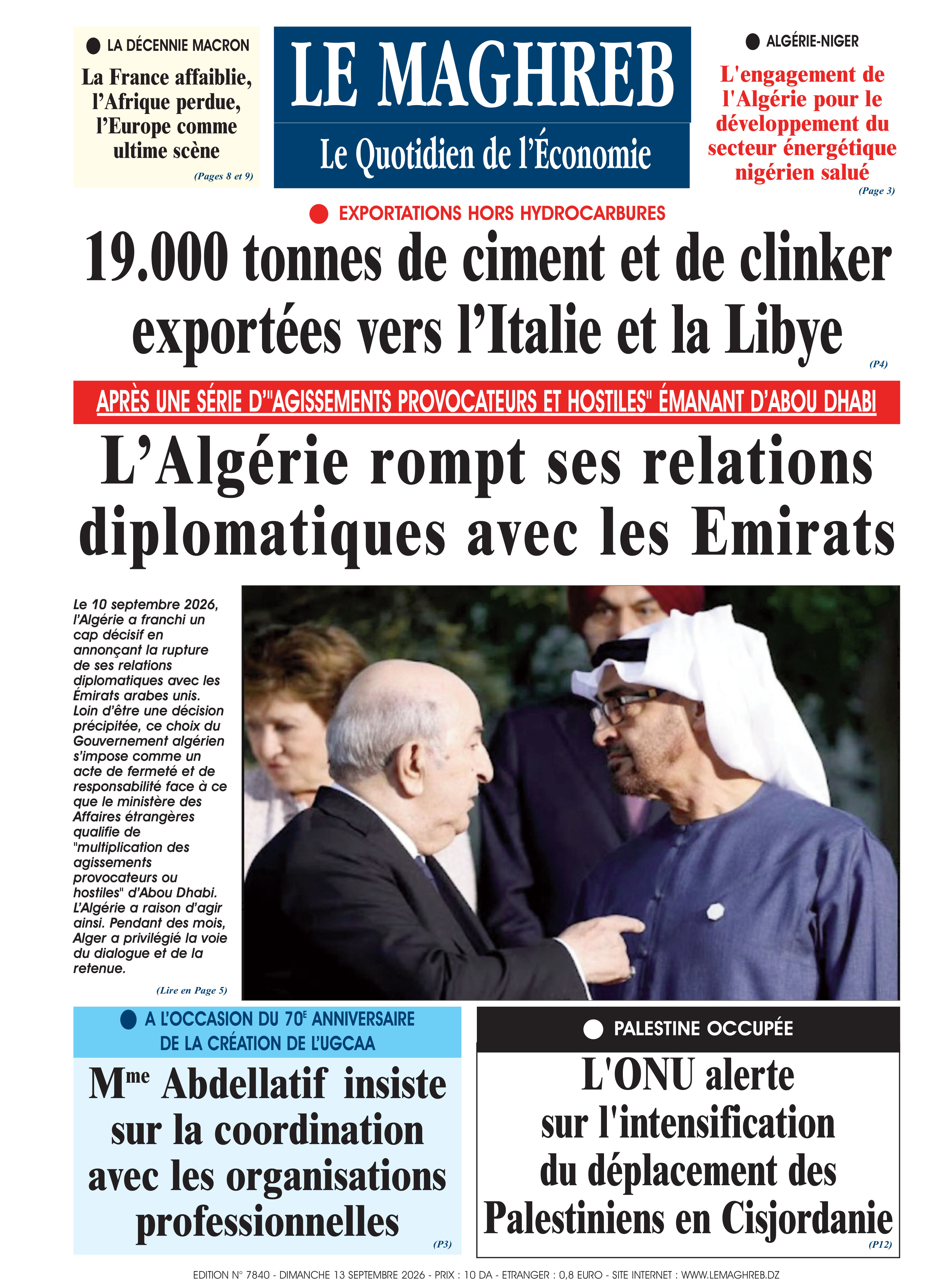 Édition du 2026-09-13