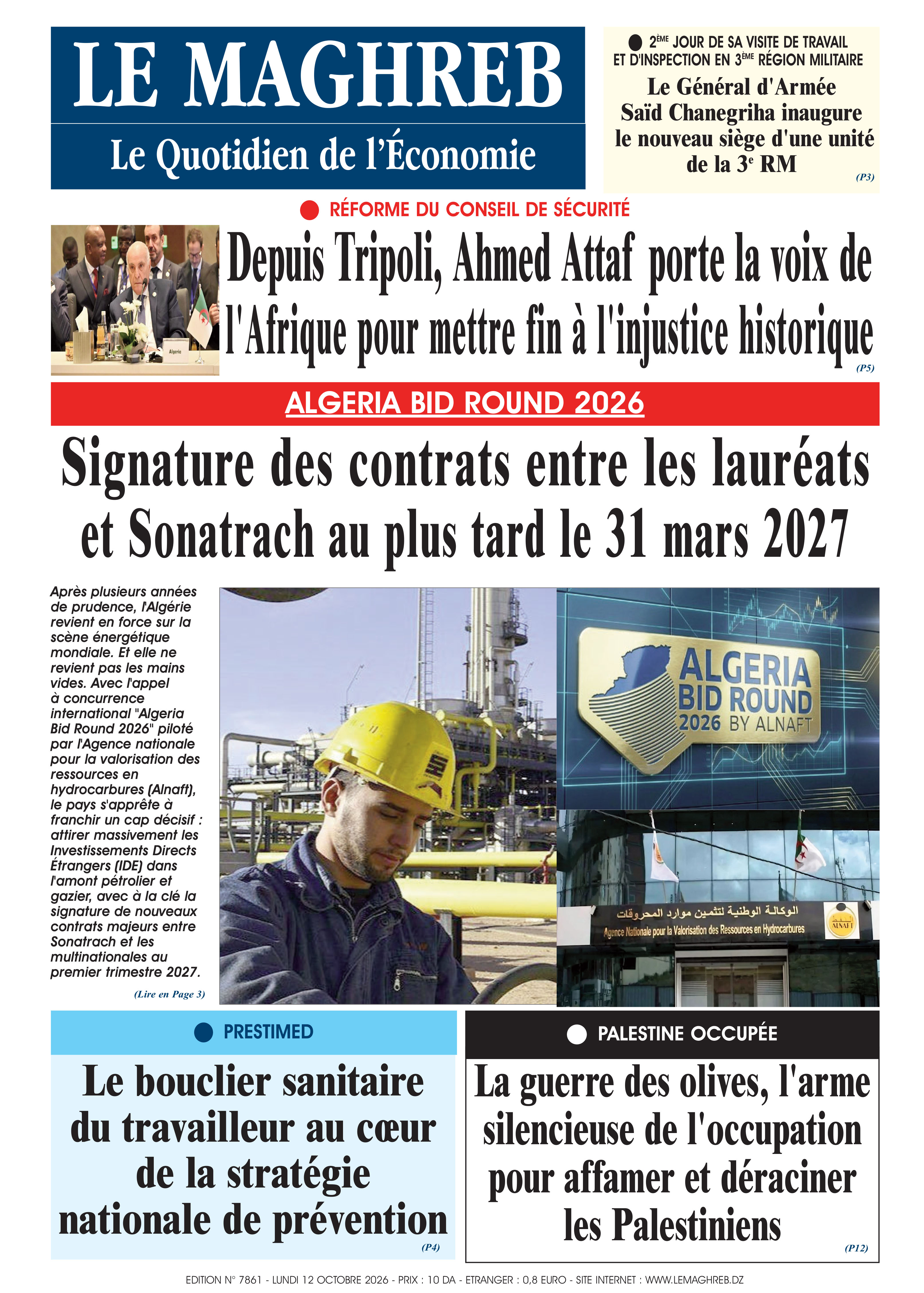 Édition du 2026-10-12
