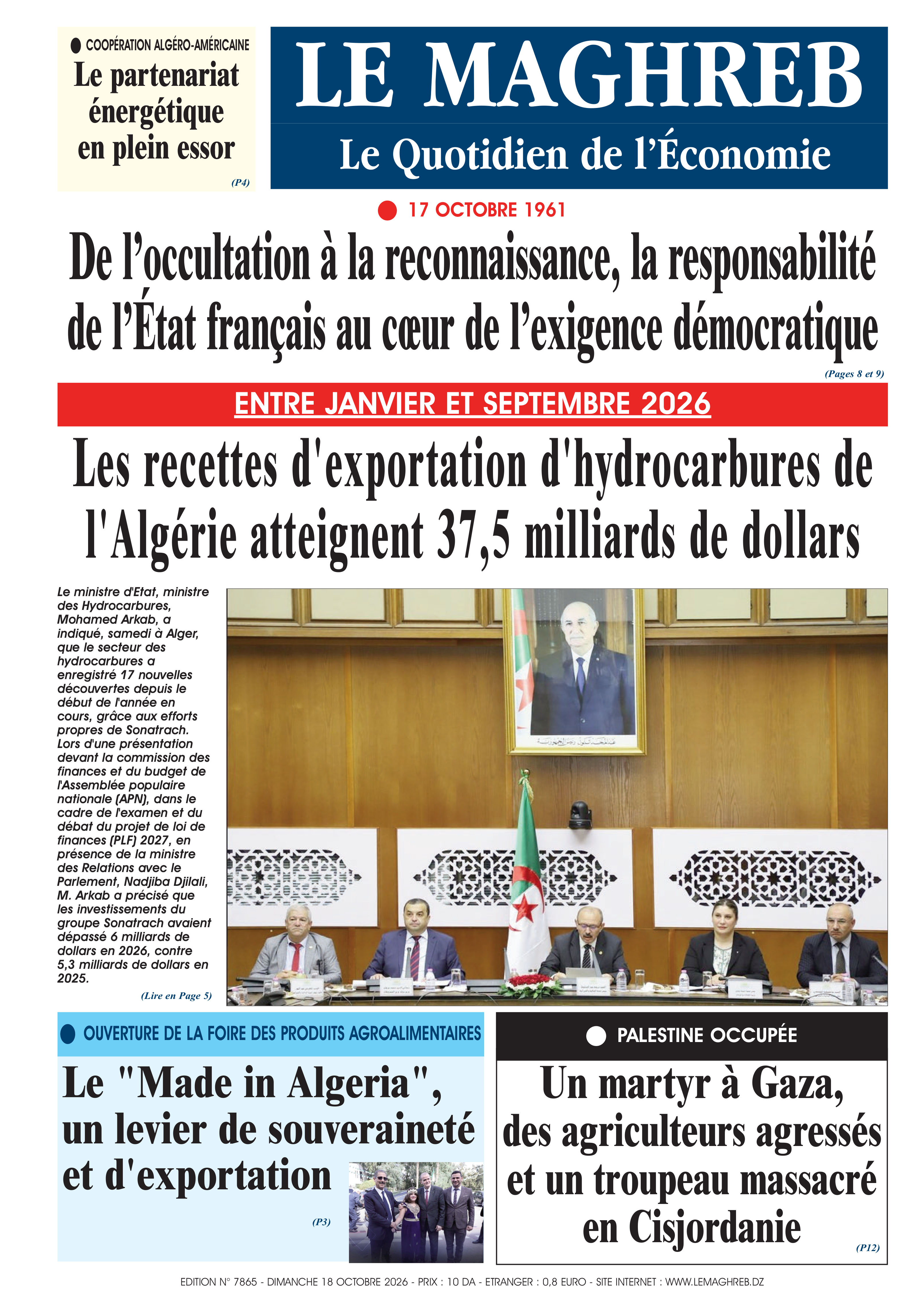 Édition du 2026-10-18